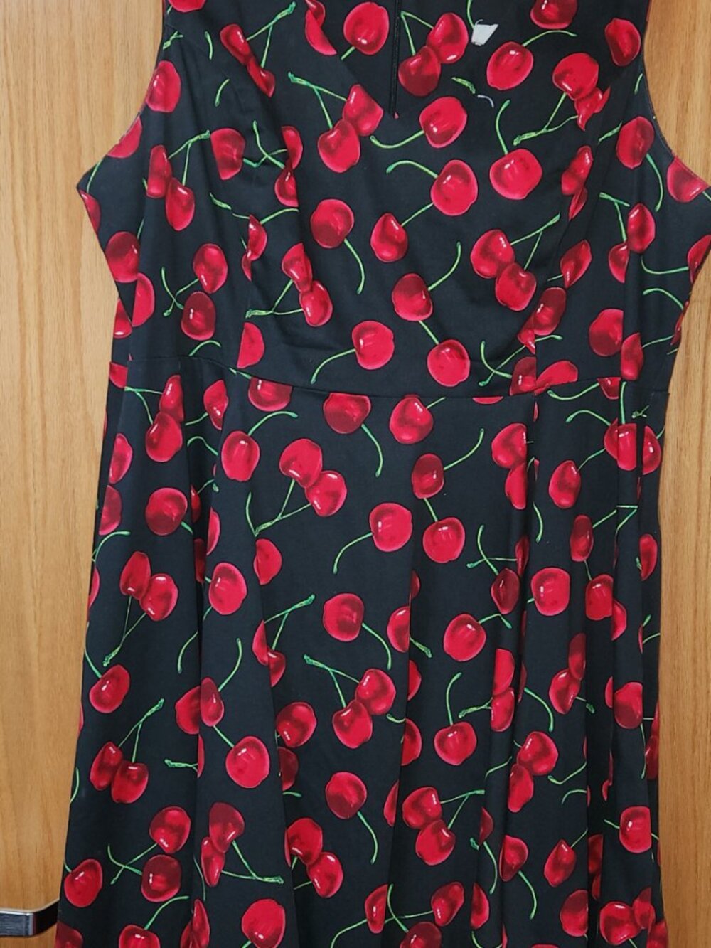 Eva Rose Cherries Fit & Flare Swing Dress 3X Rockabilly